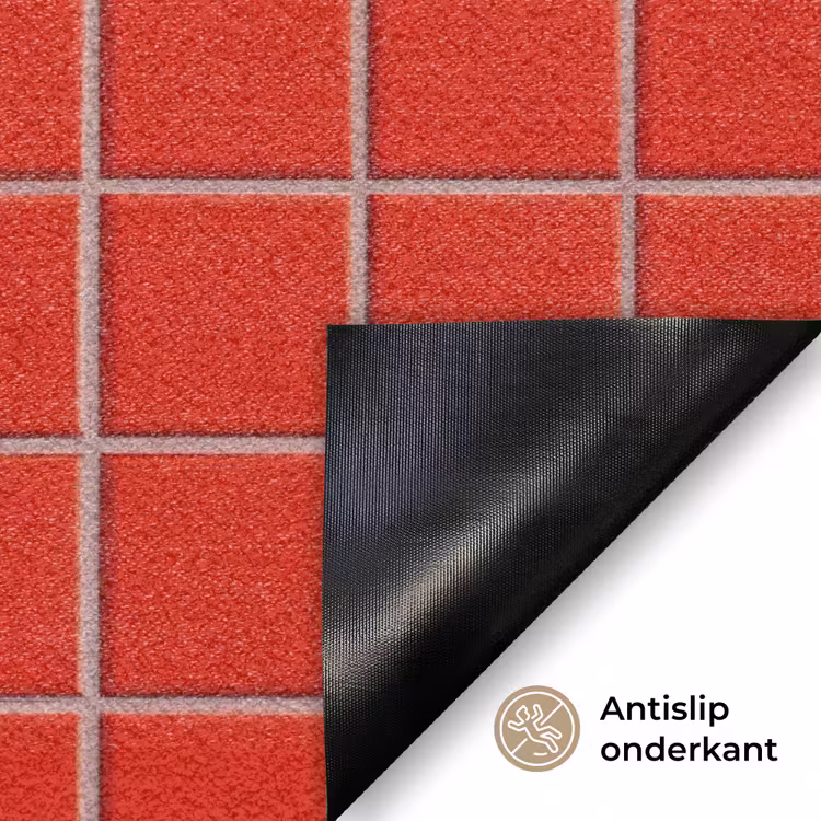 Tegel - Patroon - Kersen - Rood Deurmat klein 898 -antislip_NL