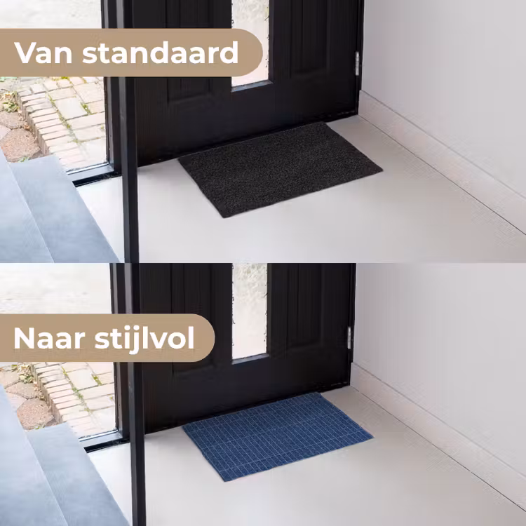 Tegels - Langwerpig - Blauw Deurmat klein 898 -voor-na_NL