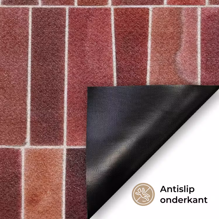 Tegels - Modern - Structuur - Dieprood Deurmat klein 898 -antislip_NL