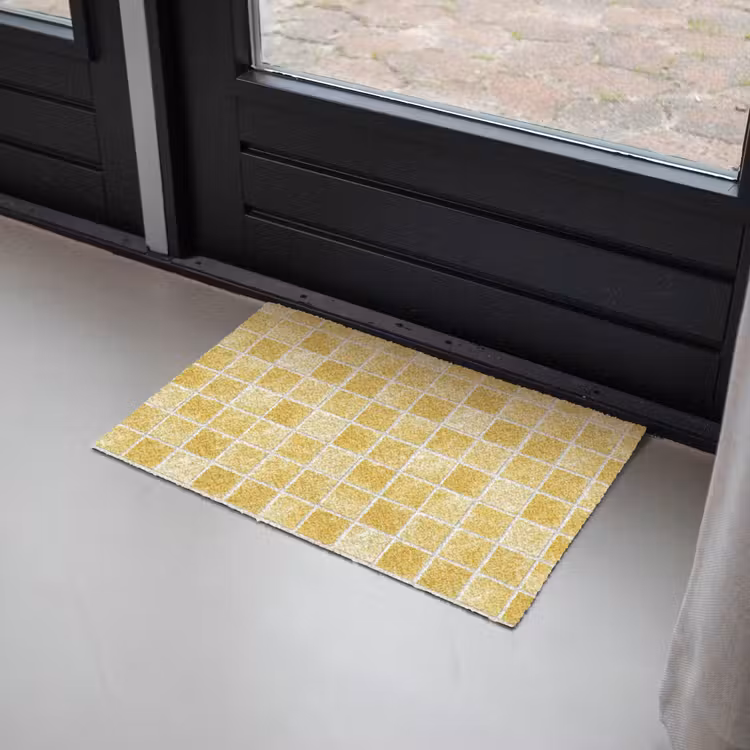 Tegels - Mozaïek - Textuur - Goudgeel Deurmat klein 898 -sfeer2