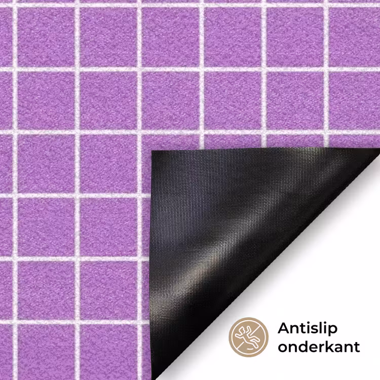 Tekst - Eend - Paars Deurmat klein -antislip_NL