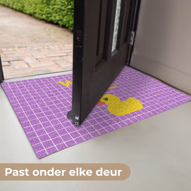 Tekst - Eend - Paars Deurmat klein -USP_NL