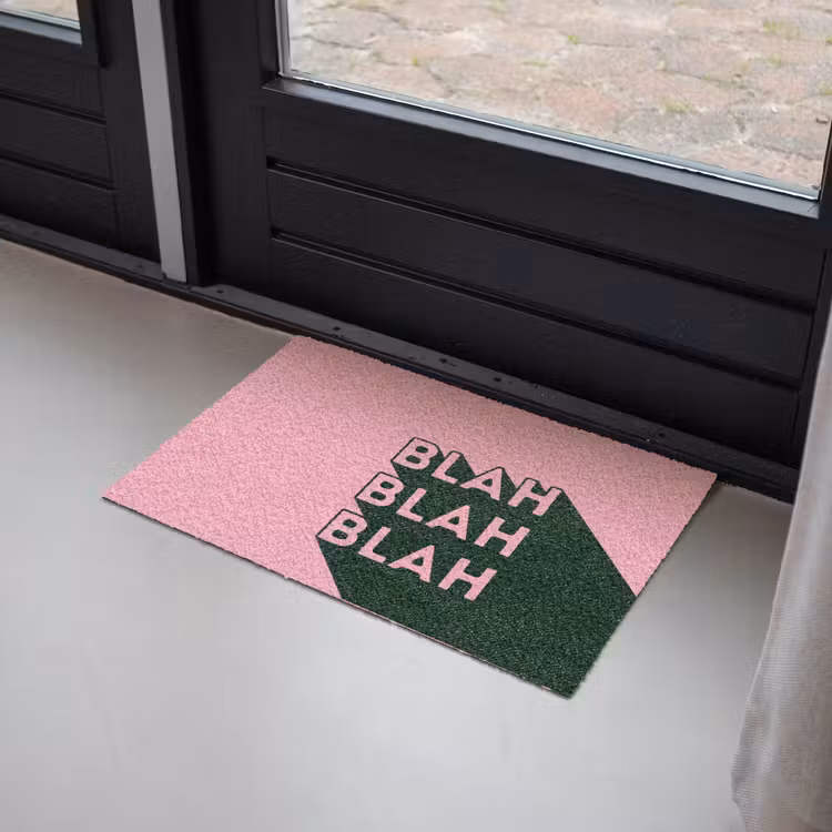 Tekst - Grafisch - Groen - Schaduw Deurmat klein -sfeer2