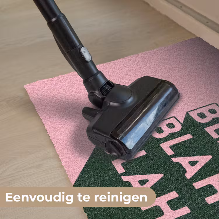 Tekst - Grafisch - Groen - Schaduw Deurmat klein -reinigen_NL