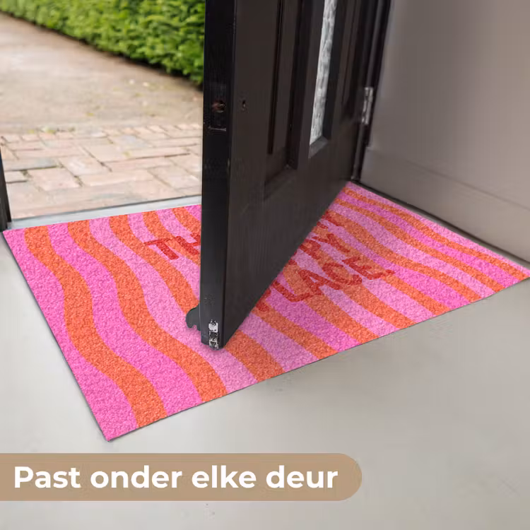 Tekst - Modern - Kleurrijk Deurmat klein -USP_NL