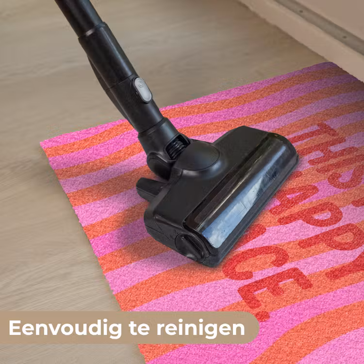 Tekst - Modern - Kleurrijk Deurmat klein -reinigen_NL