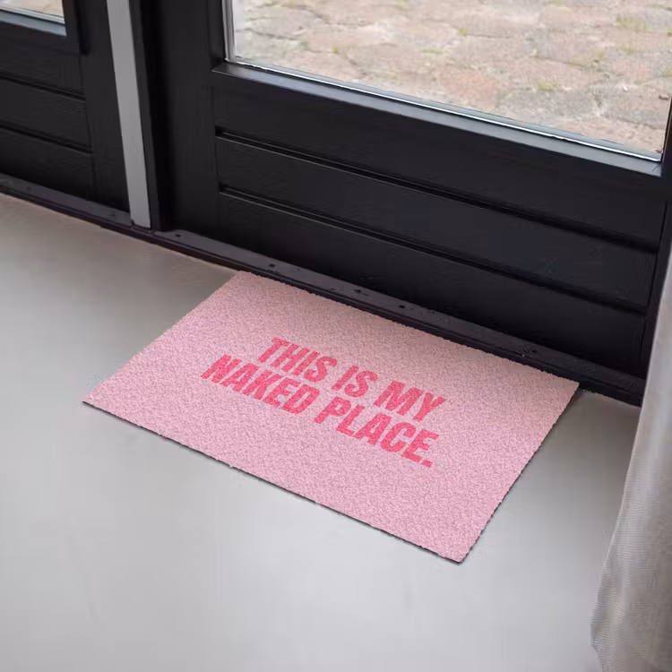 Tekst - Modern - Roze Deurmat klein -sfeer2
