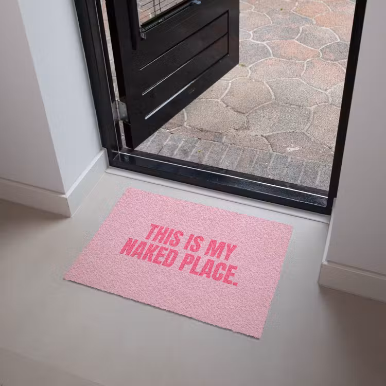 Tekst - Modern - Roze Deurmat klein -sfeer5