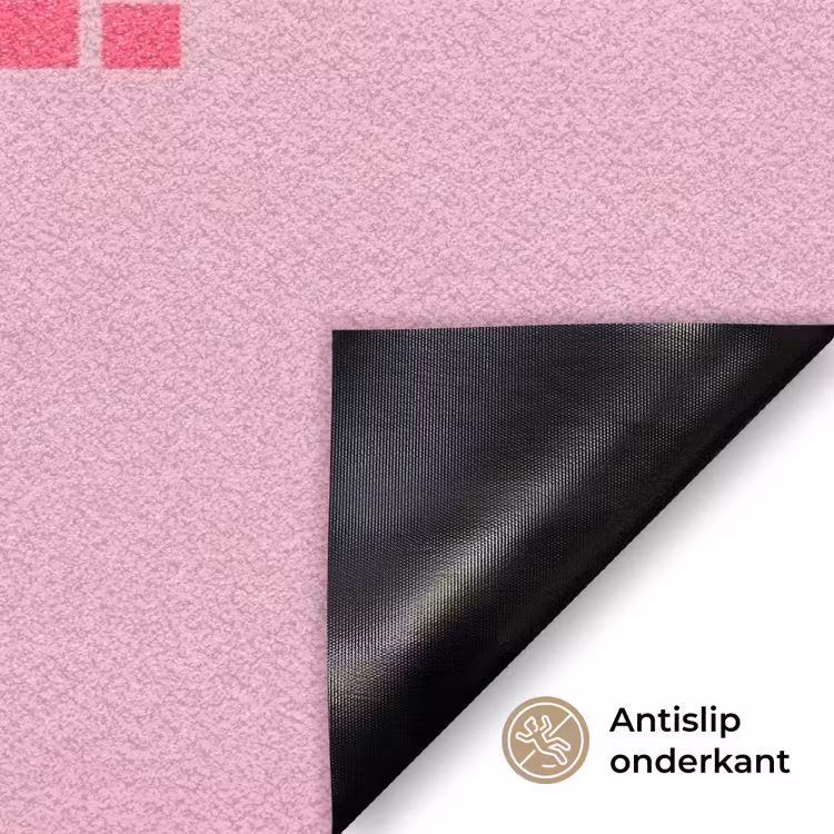Tekst - Modern - Roze Deurmat klein -antislip_NL