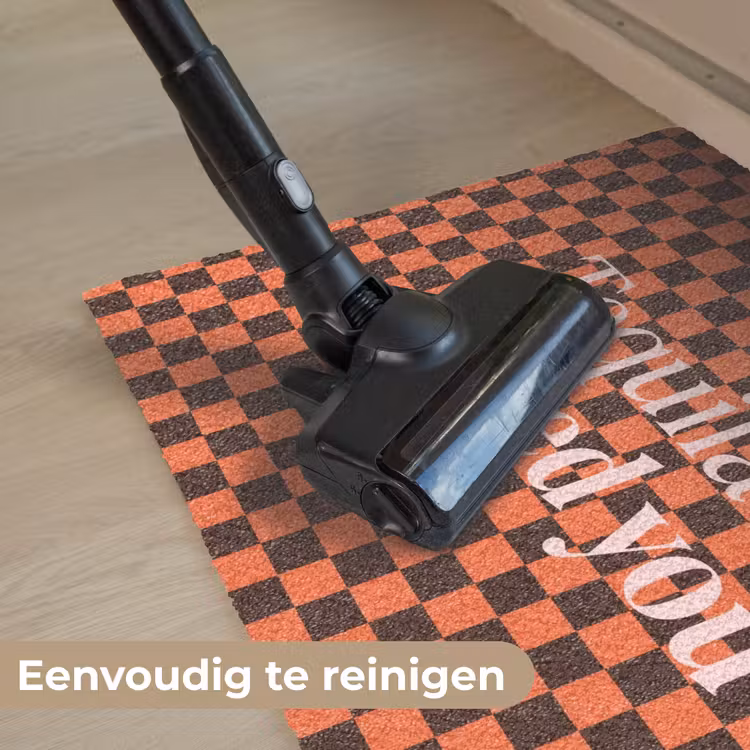 Tequila texted you - Glas - Vierkanten - Oranje Deurmat klein -reinigen_NL