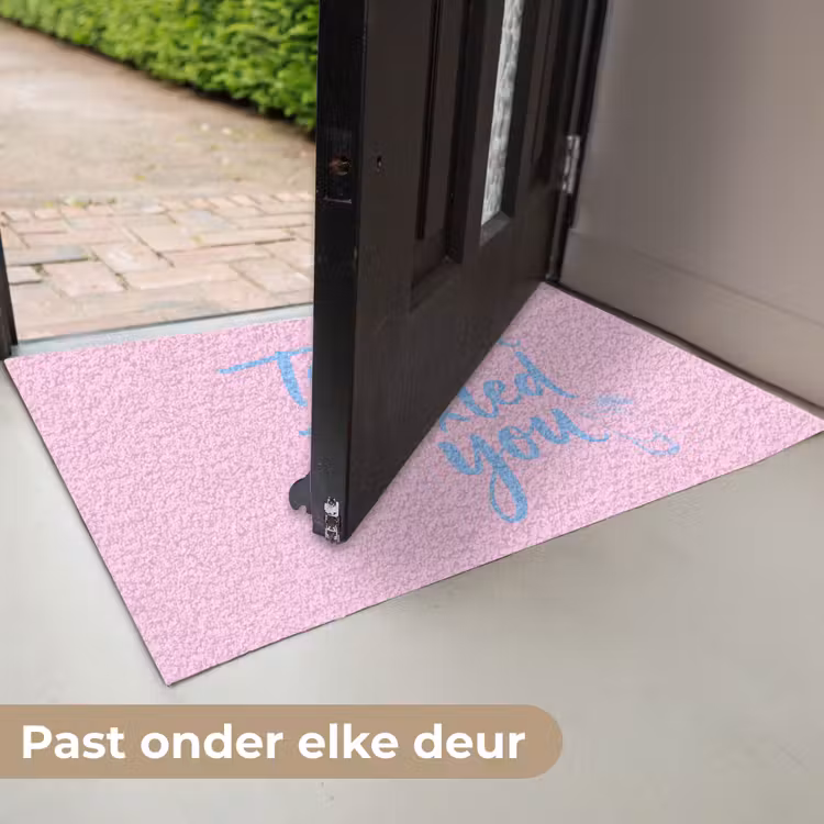 Tequila texted you - Roze - Blauw Deurmat klein -USP_NL
