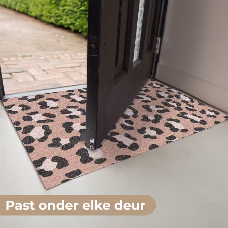 Terracottakleur - Onregelmatig - Luipaard Deurmat klein 898 -USP_NL