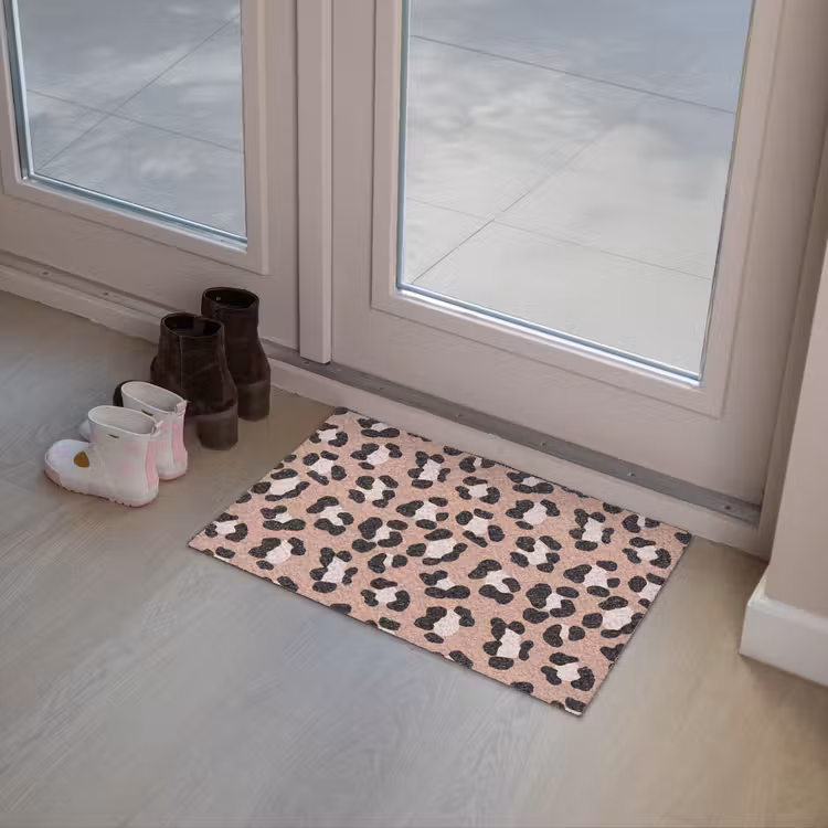 Terracottakleur - Onregelmatig - Luipaard Deurmat klein 898 -sfeer3