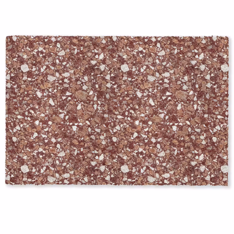 Terrazzo - Patroon - Steentextuur - Roodbruin Deurmat klein 898 -zkaufland3d