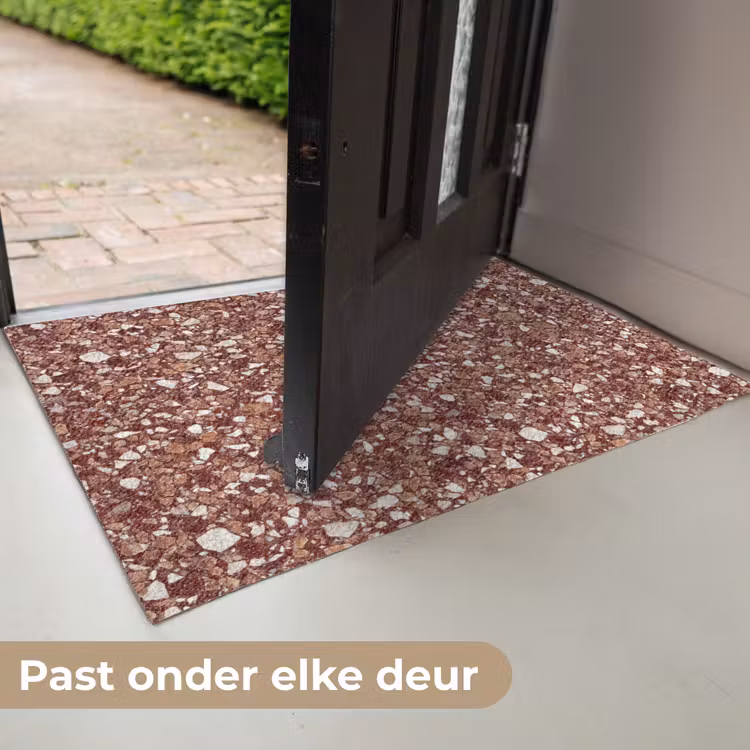 Terrazzo - Patroon - Steentextuur - Roodbruin Deurmat klein 898 -USP_NL