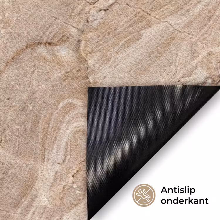 Textuur - Aders - Abstract - Modern - Beige Deurmat klein -antislip_NL