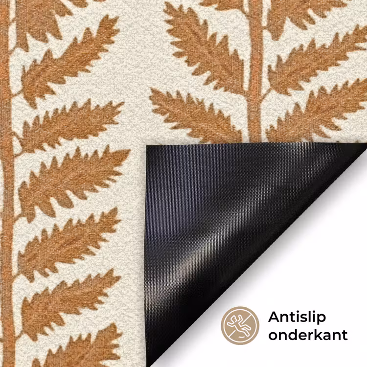 Textuur - Bladeren - Oker Deurmat klein 898 -antislip_NL