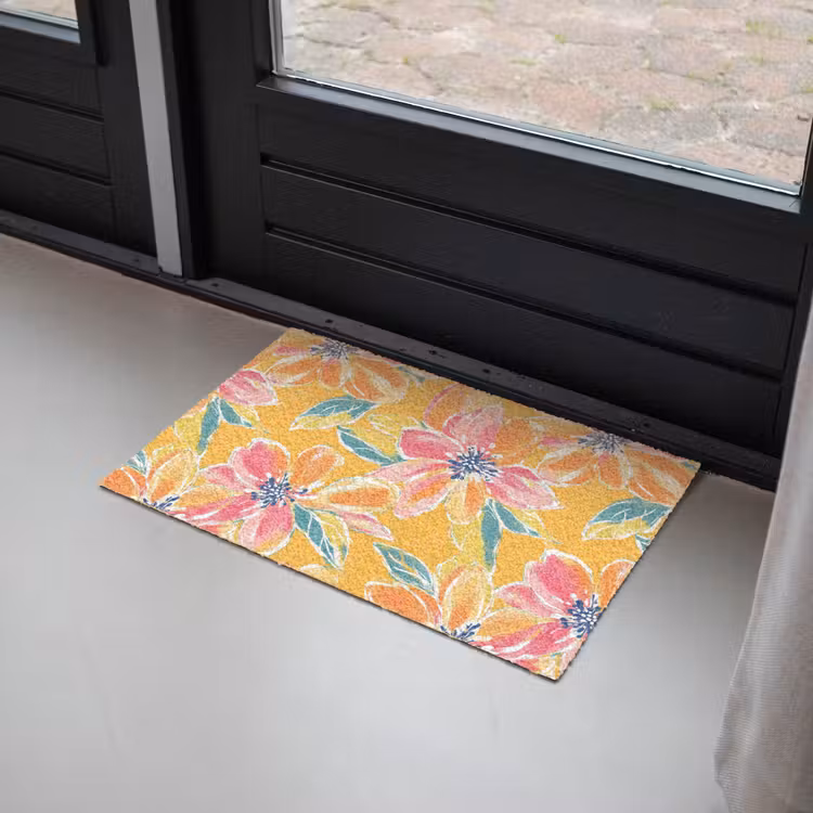 Textuur - Bloemen - Kleurrijk Deurmat klein 898 -sfeer2