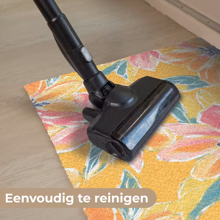 Textuur - Bloemen - Kleurrijk Deurmat klein 898 -reinigen_NL