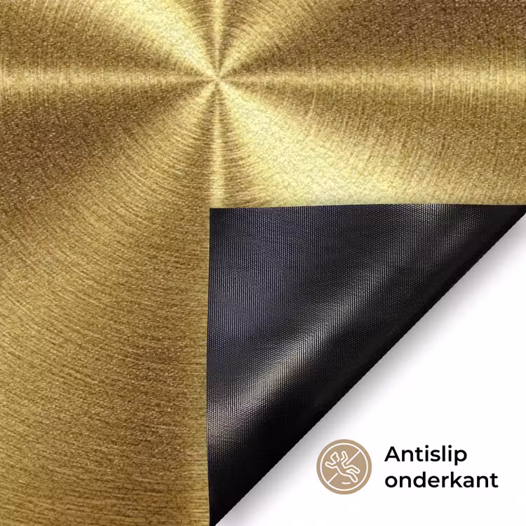 Textuur - Geborsteld Goud - Industrieel - Metallic Deurmat klein 898 -antislip_NL