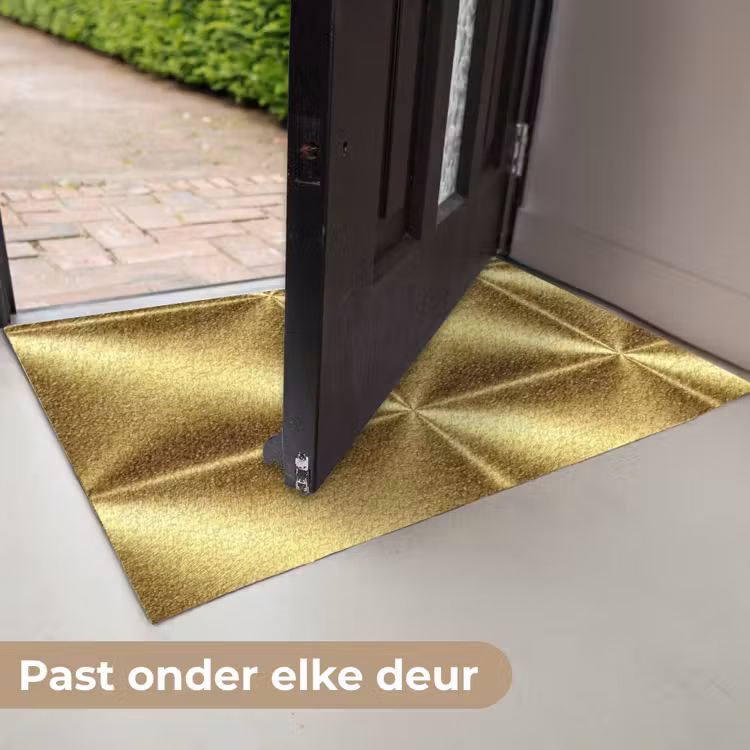 Textuur - Geborsteld Goud - Industrieel - Metallic Deurmat klein 898 -USP_NL