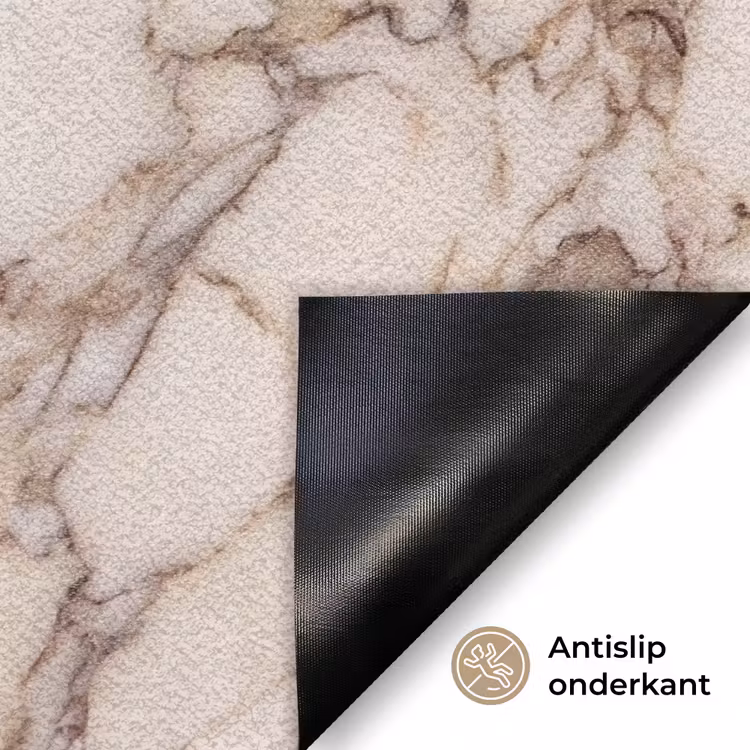 Textuur - Gesteente - Aderen - Abstract - Wit Deurmat klein -antislip_NL