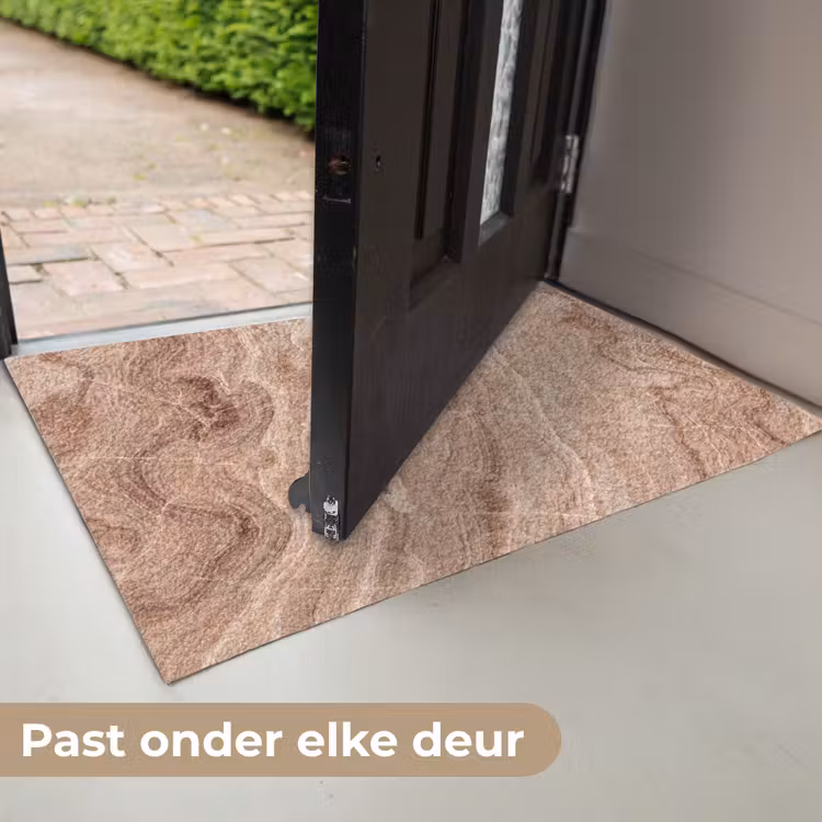 Textuur - Golvend - Abstract - Warm - Bruin Deurmat klein -USP_NL