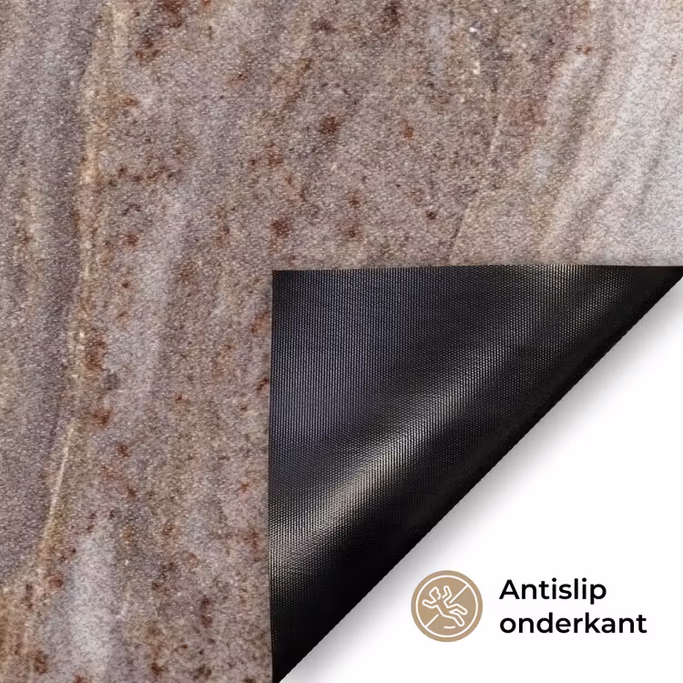 Textuur - Steen - Abstract - Beige Deurmat klein -antislip_NL