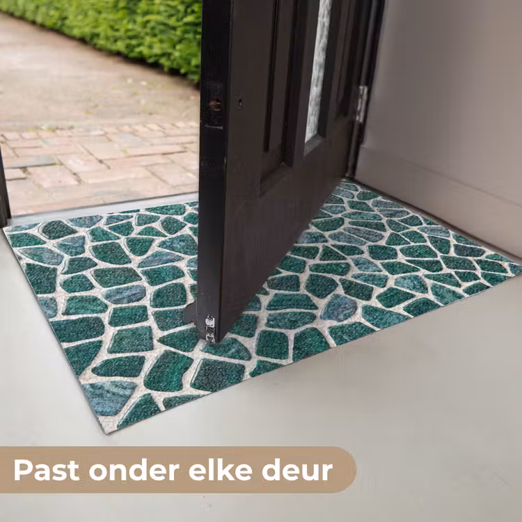 Textuur - Steen - Groen - Abstract - Patroon Deurmat klein -USP_NL