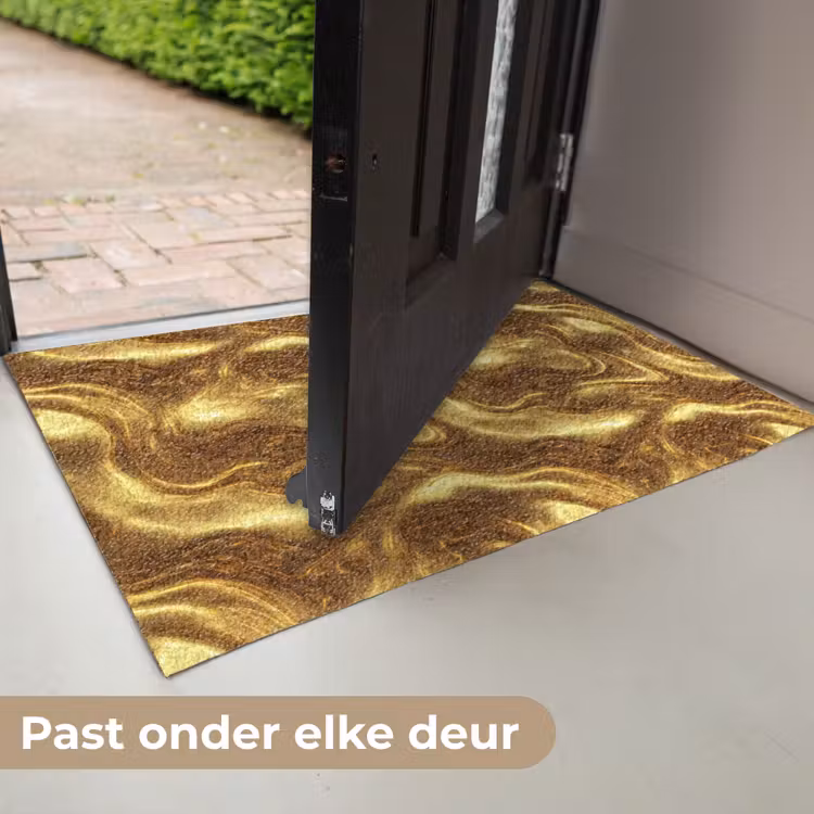 Textuur - Vloeibaar - Organisch - Goud Deurmat klein 898 -USP_NL