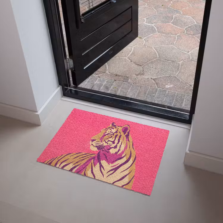 Tijger - Modern - Neon Deurmat klein -sfeer5