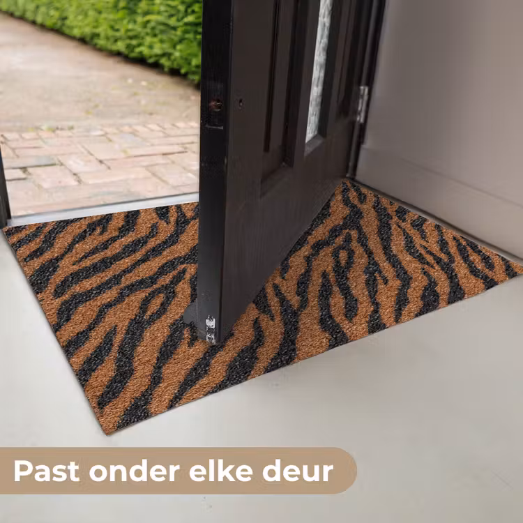 Tijger - Vacht - Zwart Deurmat klein 898 -USP_NL