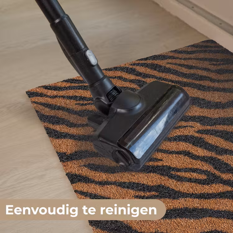 Tijger - Vacht - Zwart Deurmat klein 898 -reinigen_NL