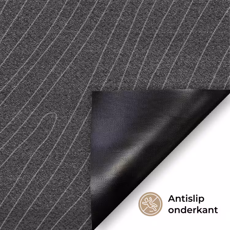 Topografische lijnen - Grijs - Abstract Deurmat klein -antislip_NL