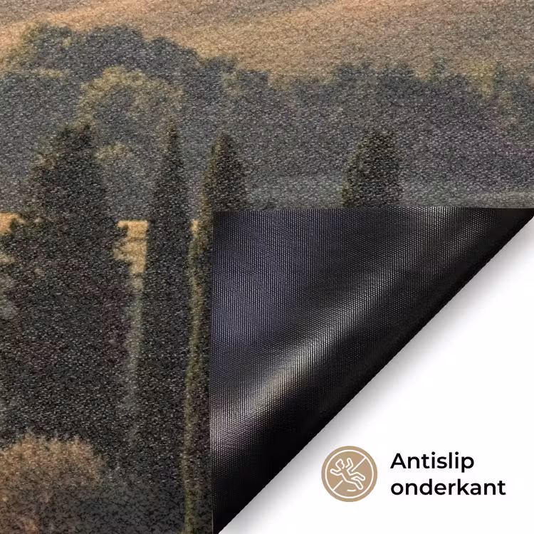 Toscaans - Landschap - Heuvels Deurmat klein -antislip_NL