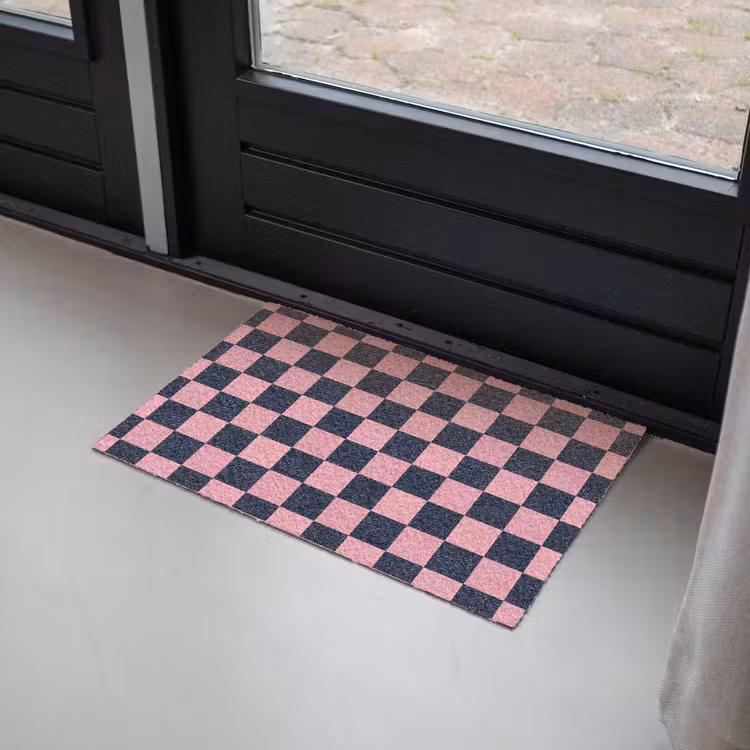 Traditioneel - Patroon - Blauw - Roze Deurmat klein 898 -sfeer2