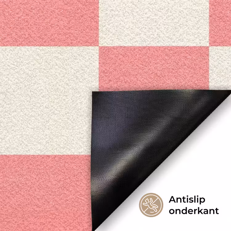 Traditioneel - Patroon - Roze Deurmat klein 898 -antislip_NL