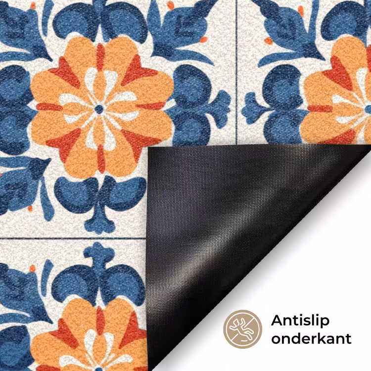 Traditioneel - Tegel - Oranje Deurmat klein 898 -antislip_NL