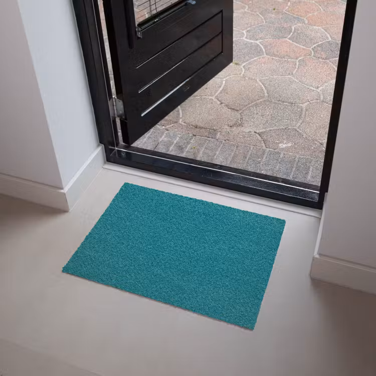 Tropical - Peacock - Blauw Deurmat klein 898 -sfeer5