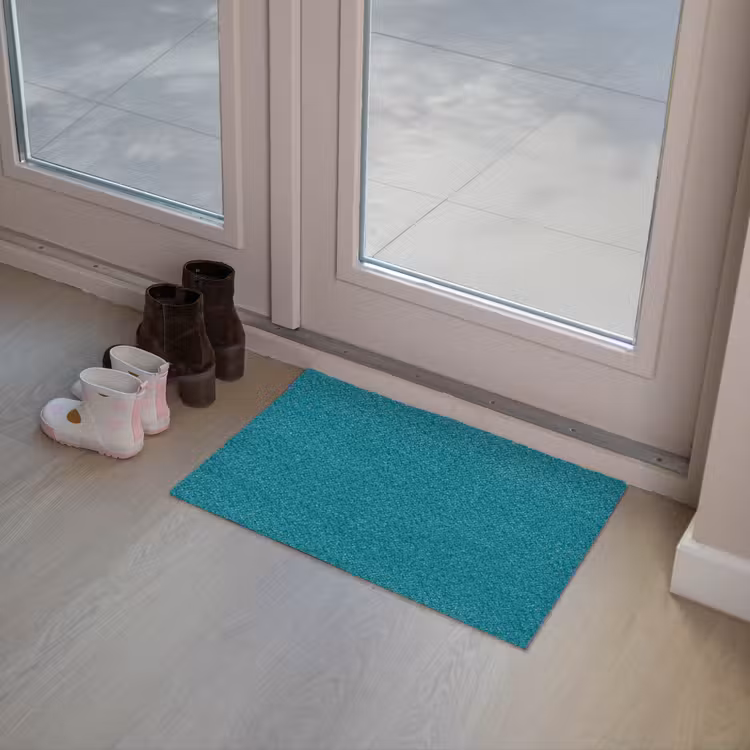 Tropical - Peacock - Blauw Deurmat klein 898 -sfeer3