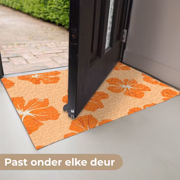 Tropisch - Hibiscus - Oranje Deurmat klein 898 -USP_NL