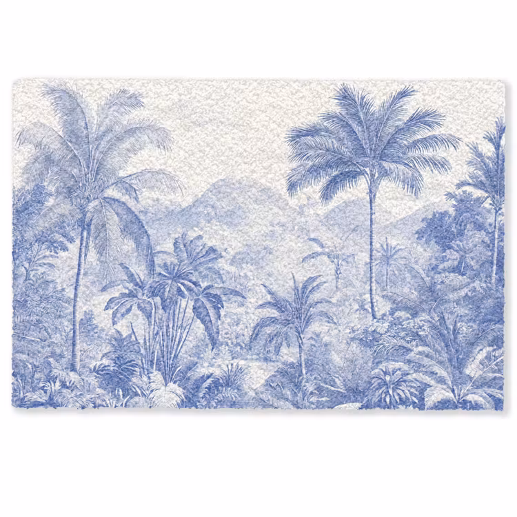 Tropisch - Jungle - Blauw Deurmat klein -zkaufland3d