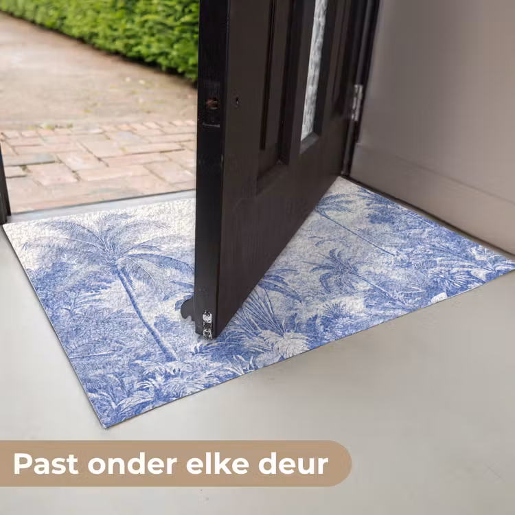 Tropisch - Jungle - Blauw Deurmat klein -USP_NL