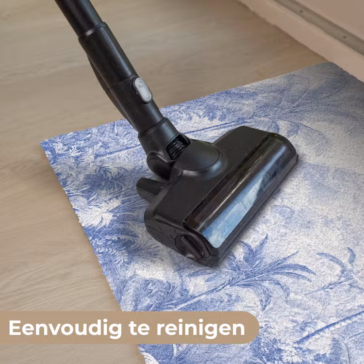 Tropisch - Jungle - Blauw Deurmat klein -reinigen_NL