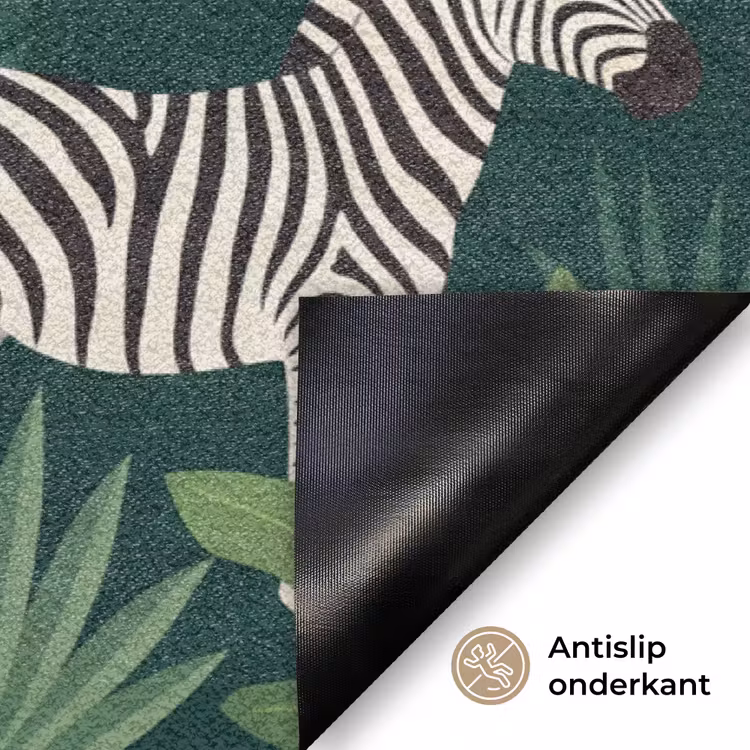 Tropisch - Jungle - Groen Deurmat klein -antislip_NL