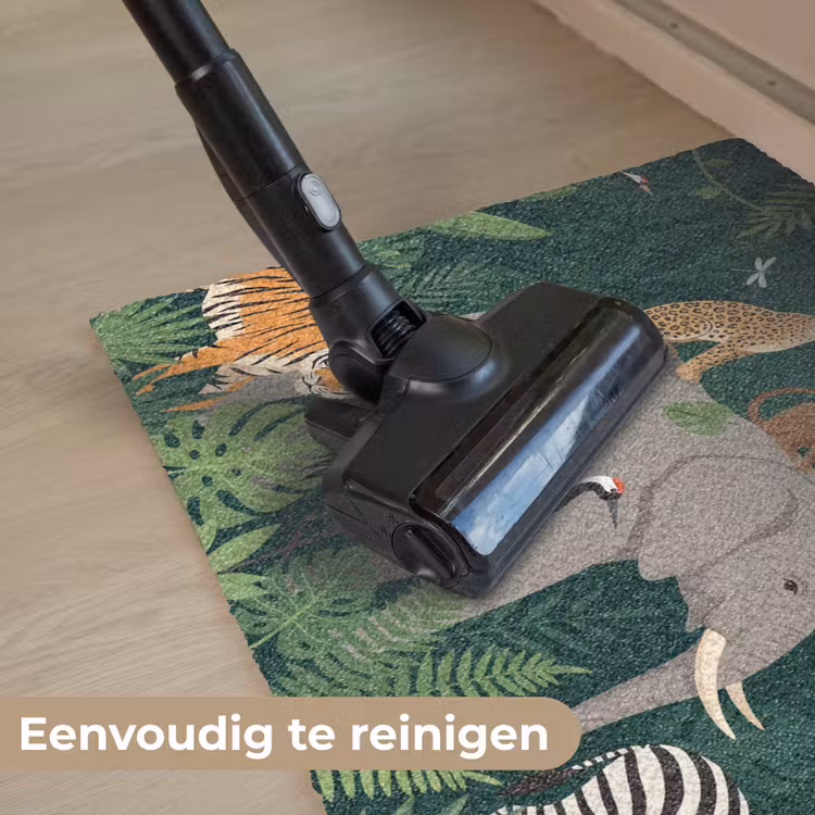 Tropisch - Jungle - Groen Deurmat klein -reinigen_NL