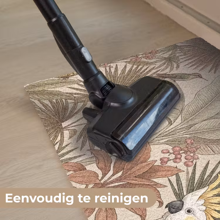 Tropisch - Vogels - Beige Deurmat klein -reinigen_NL