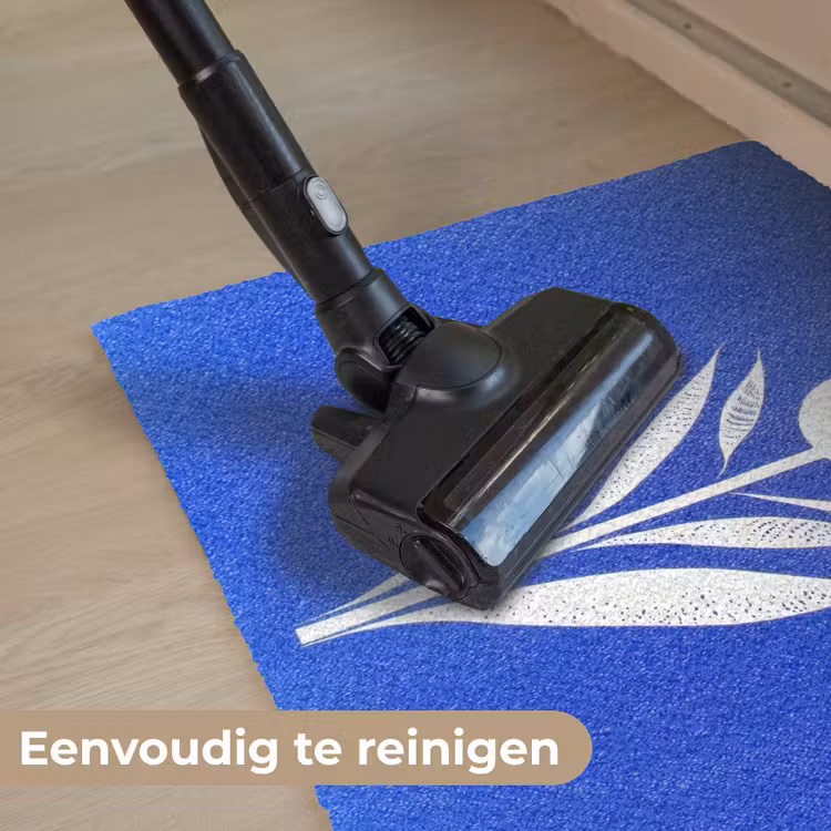 Tulp - Minimalistisch - Bladeren - Wit Deurmat klein -reinigen_NL