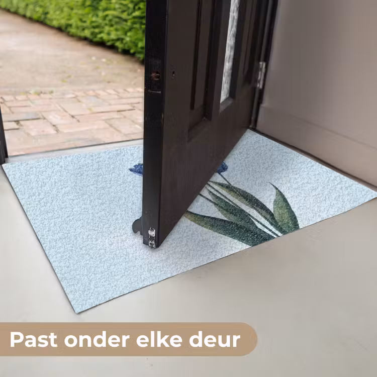 Tulpen - Blauw - Bladeren Deurmat klein -USP_NL