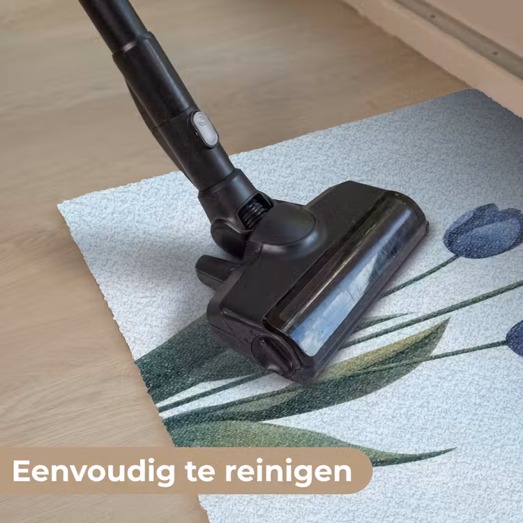 Tulpen - Blauw - Bladeren Deurmat klein -reinigen_NL